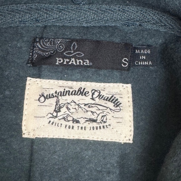 PraNa Women’s Cozy Up Poncho High Neck Batwing Sweatshirt Grey Blue Heather Sz S - Picture 9 of 9